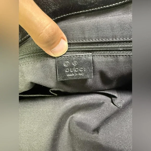 GUCCI GG Canvas Women's GG
Canvas, Leather Tote Bag Black, - Picture 2 of 16